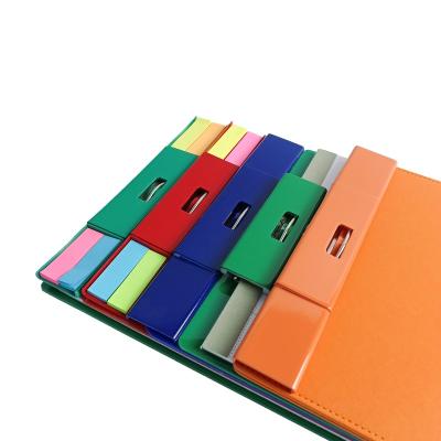 China Waterproof Custom A4 Folder Notepad Clip With Sticky Note Sticky Note PU Leather Plastic Clipboard for sale