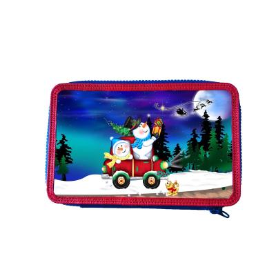 China Double Layer Canvas Waterproof Cute Cartoon Pen Box School Storage Bag Custom Pencil Cases And Bags for sale