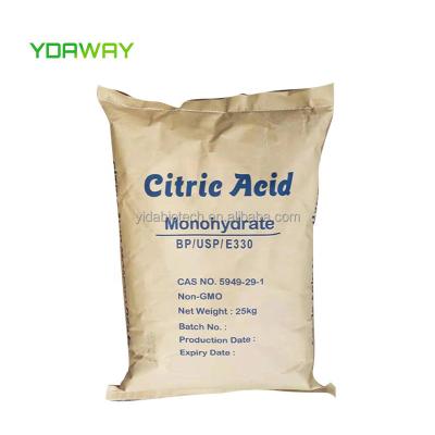 China 8-40 Mesh Food Additives 99% Citric Acid Grade E330 Bp/usp Monohydrate Anhydrous Grade for sale