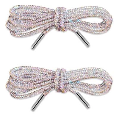 China Crystal Decorated Strip Cotton Core Shinning Rope To Semicircle Sandals Upper Material for sale