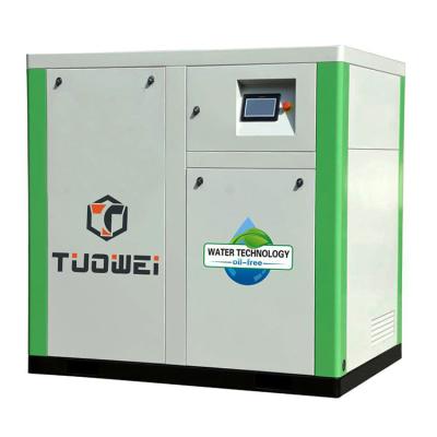 China Dental Industry Water Quiet 75 KW 100 HP Screw Oil Free Air Compressor Oil Free Lubrication for sale