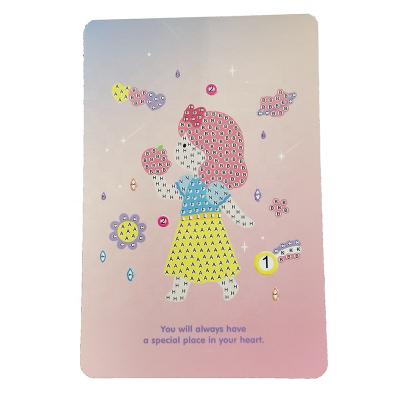 China 10x15cm new KOREAN pattern cartoon diamond painting diy crystal cards for sale