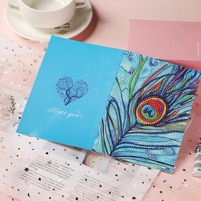 China Europe 6 pcs set diy gift postcards handcraft diamond painting greeting cards for lady for sale