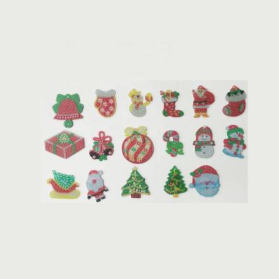 China American high quality diy diamond painting christmas style accessories key chain for kids for sale