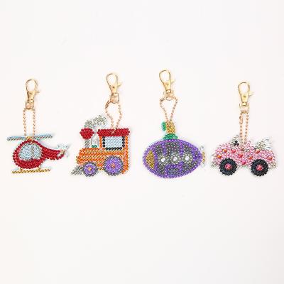 China DIY Hobby Unlocks 4 Pcs Cartoon Car Unlocks DIY Cute Diamond Key Chain For Kids for sale