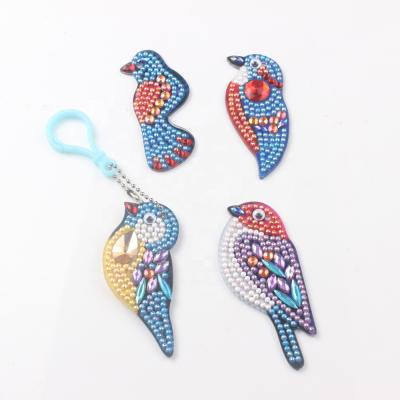 China Modern Hot Birds Design Bling Diamond DIY Crystal Painting Key Chain for sale