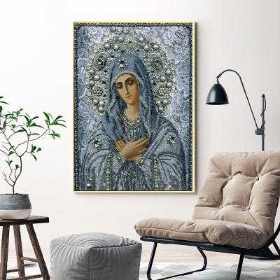 China Religious Sun Circle Icon Virgin Mary 5d Diamond Embroidery Paintings for sale