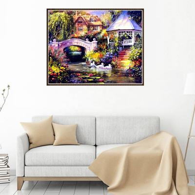 China Landscape American Diamond Bridge Style Diamond Painting Animal Acrylic Painting for sale