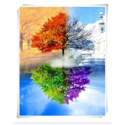 China Impressionist Zhejiang Factory Colorful 4 Seasons Tree Diamond Painting New for sale