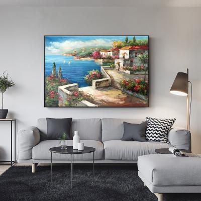 China Abstract Landscape Modern Mediterranean Canvas Diamond Painting For Living Room for sale