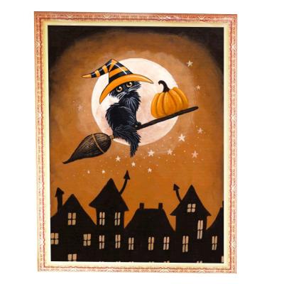 China American Style 30x40 Halloween Diamond Painting With Subframe for sale