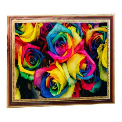 China Europe sunloop open factory romantic rose diamond painting kit on canvas for sale