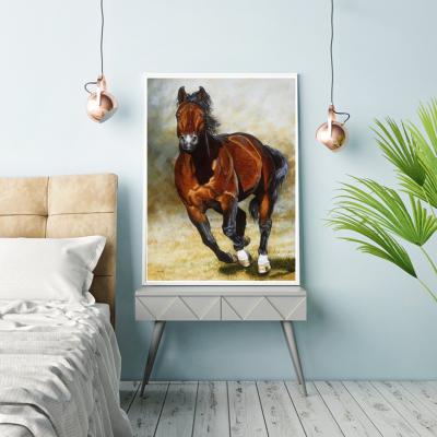 China Europe Running Horse Diamond Painting 40x30 Unframed for sale