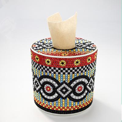 China diy crystal plastic diamond painting tissue box for sale