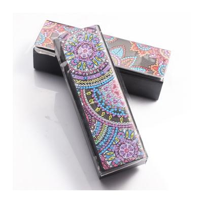 China KOREAN DIY Opens Diamond Painting Glasses Box Leather Mosaic Kit Handmade Drawing Picture Set Animal Sunglasses Storage Case for sale