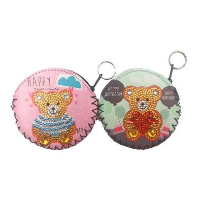 China Diy Beading New Arrival Little Bear Diamond Painting Diy Coin Wallet for sale