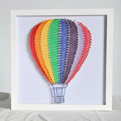 China Diy open new colorful balloons wood open string art diy kit for sale