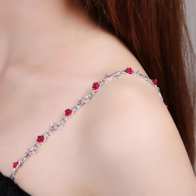 China Fashion.sexy Crystal Rhinestone Pearl Neck Metal Hook Adjustable Detachable Bra Clips Roses Underwear Bra Clips new for sale