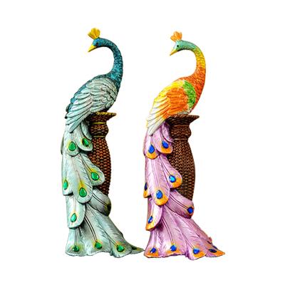 China Hot Sale India Amazon Resin Decoration Custom Peacock Figures For Home for sale