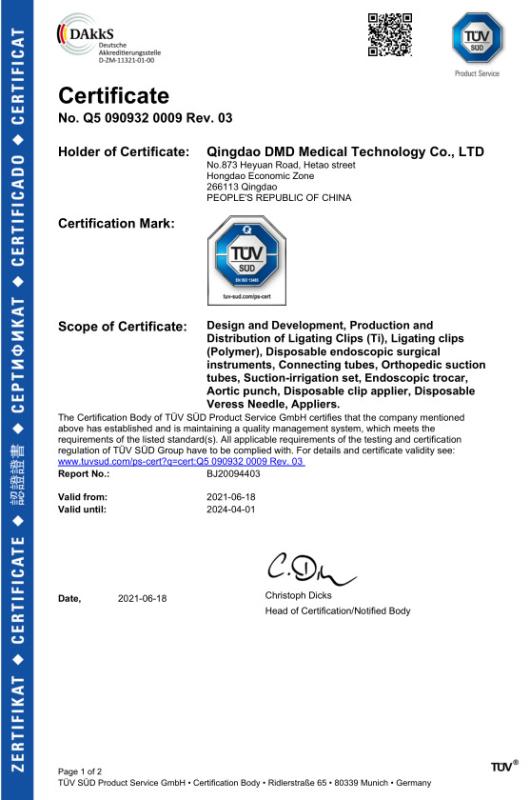 EN ISO 13485 - Qingdao Conston Medical Technology Co., Ltd.