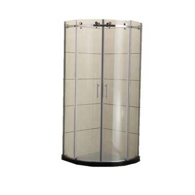 China North America market modern frameless big wheels 8mm tempered glass shower door nano stall d shaped shower enclosure for sale