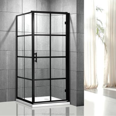 China Modern Cheapest Silk Screen Printing Black Shower Cubicles Framed Aluminum Enclosures 85*85mm for sale