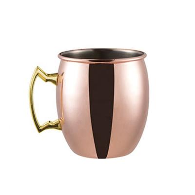 China Viable bartender cocktail mule cup stainless steel-copper beer mug for cocktail party for sale