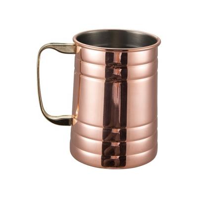 China Viable High Quality Sublimation Copper Finish Beer Mug Mule Stainless Steel Moscow Mug for sale