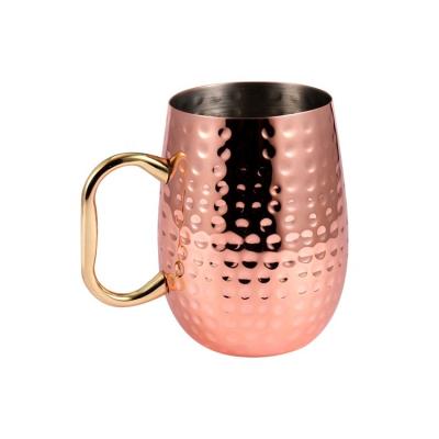 China Wholesale Kitchenware Accessories Viable Metal Mug Drink Supply Moscow Mule Mug With Metal Antique Copper Customized Beer Mugs for sale