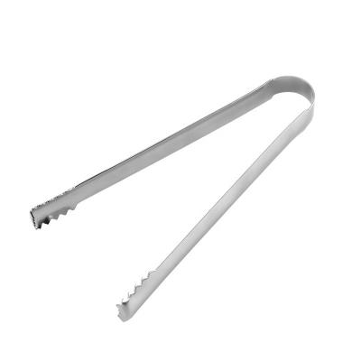 China Reinforced 304 Stainless Steel Viable Reusable Food Grade Ice Cube Tongs for sale