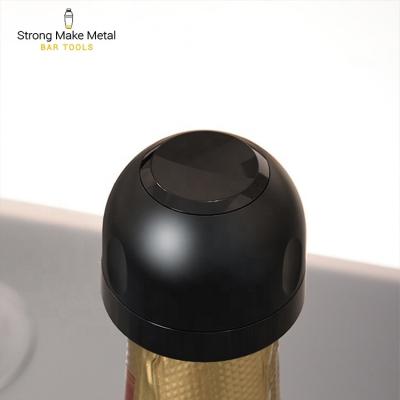 China Viable Wholesale Bar Accessories Silicone Black Reusable Beer Bottle Covers Red Wine Champagne Corks for sale