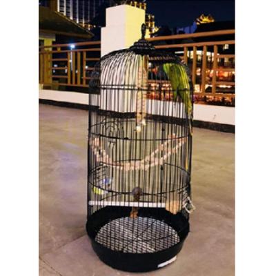 China Viable Black Arched Top Bird Cage for Tiger Skin Villa Bird Parrot for sale