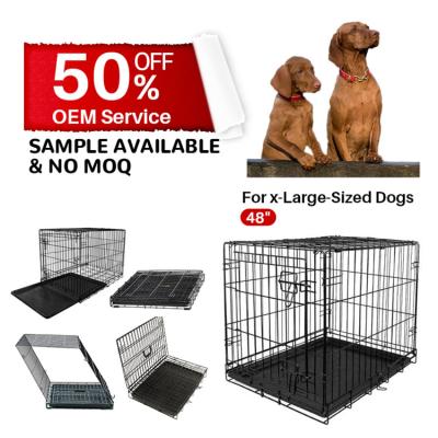 China Hot Selling Sustainable Metal Folding Animal Cage With Single Door For Alaskan Malamute Bernese Mountain Dog German Shepherd for sale