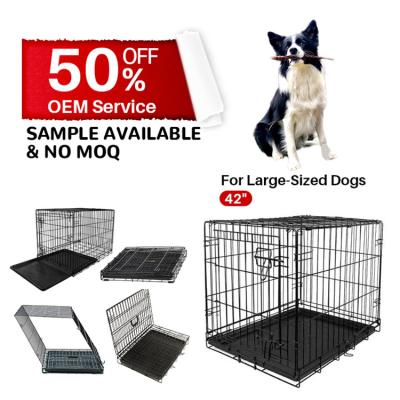 China Sustainable Popular Hot Selling Metal Folding Animal Cage With Single Door For Rhodesian Ridgeback Belgian Tervuren Dalmatian Boxer for sale