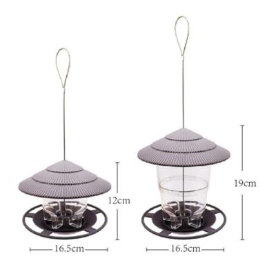 China Non-automatic Clear Plastic Wild Bird Feeder For Small Birds With 5 Feeding Ports for sale