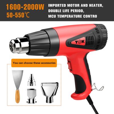 China Digital Display 110V/220V Cool/Hot Air HG8720E 2000W TGK Machine Tool Plastic Welding Heat Gun For Gasket Plastic for sale