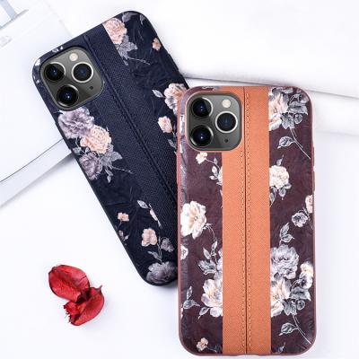 China PULOKA Shockproof Luxury Flower Mobile Phone Case Cover Leather Phone Shell For Iphone for sale