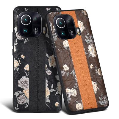 China New PULOKA Shockproof Soft Rugged Leather Smart Cell Phone Protective Case TPU For Xiaomi MI 11 Ultra Pro Phone Case Lite Back Cover for sale