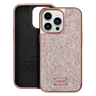 China ONEGIF Custom Shockproof Girl Personalized Phone Case For iPhone 14 Pro Max Cell Phone Case With Glitter for sale