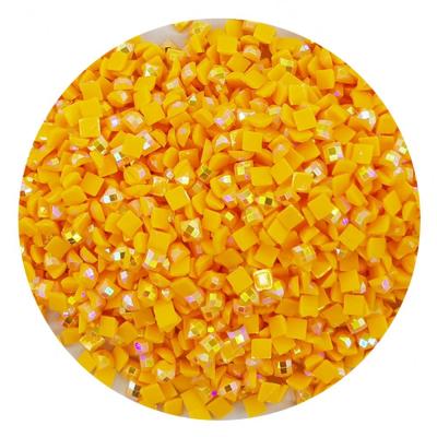 China 13 High Quality Faceted Beads DMC 447 Color Mosaic Square Beads Full Diamond Painting 5D Drill for sale