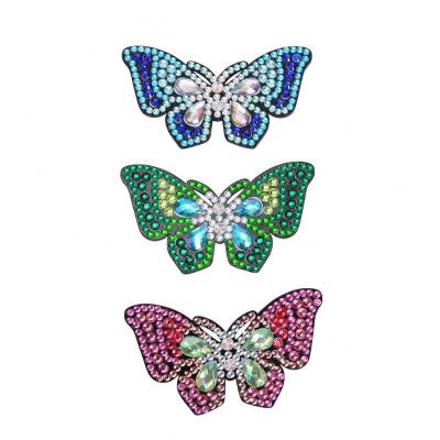 China Diamond Painting Pictures Kits Cross Stitch 5D DIY Hair Clips Rhinestone Embroidery Diamond For Girls Home Wall Decoration 3Pcs DIY Hair Clips for sale