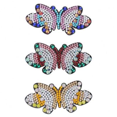 China Diamond Painting Pictures Kits Cross Stitch 5D DIY Hair Clips Rhinestone Embroidery Diamond For Girls Home Wall Decoration 3Pcs DIY Hair Clips for sale