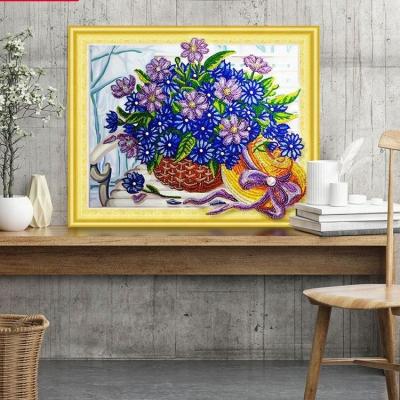 China Hot Sale Modern Home Decor Aliexpress Latest Version Rhinestone 5D DIY Crystal Diamond Mosaic Embroidery Flower Painting for sale