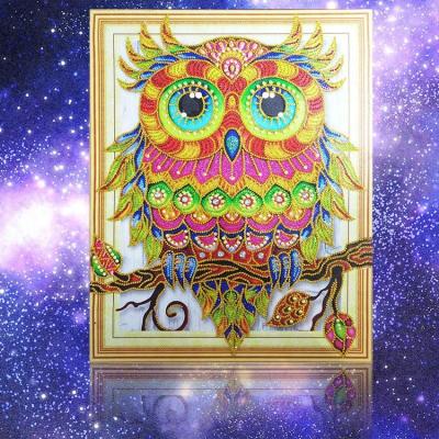 China 2019 Modern Hot Selling 5D Shaped Diamonds Color Owl Bedroom Living Room Decorative Diamond Painting for sale