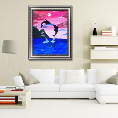 China New Classical/Postmodern Dolphin Painting By Numbers Kits For Home Decor Diy Oil for sale