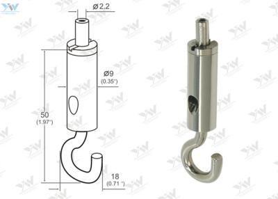 China Hook Shaped Aircraft Cable Grippers Self - Locking System With Inbuilt Release Button for sale