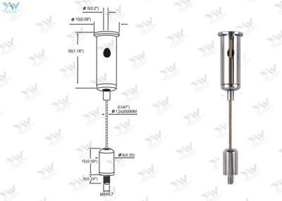 China Durable LED Panel Suspension Kit Adjustable Wire Length For Hanging System for sale