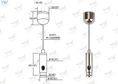 China Pendant Light Suspension Kit / Lighting Suspension Systems Mounting Accessories for sale