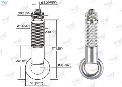 China Brass Material Aircraft Cable Hangers / Wire Cable Hanging System With Safety Nut for sale