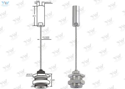 China Adjustable Wire Suspension Kit / Brass Cable Gripper With Nuts Ceiling Attachment for sale